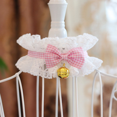 Guler elegant cu fundă pentru pisici Crăciun cu clopoțel câine colier bandană pentru animale de companie eșarfă accesorii pisici Decorare pentru cadou de Anul Nou