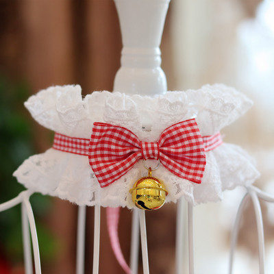 Guler elegant cu fundă pentru pisici Crăciun cu clopoțel câine colier bandană pentru animale de companie eșarfă accesorii pisici Decorare pentru cadou de Anul Nou