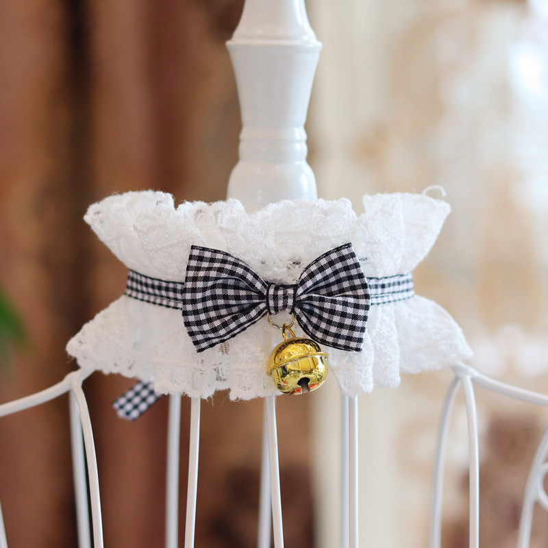 Guler elegant cu fundă pentru pisici Crăciun cu clopoțel câine colier bandană pentru animale de companie eșarfă accesorii pisici Decorare pentru cadou de Anul Nou