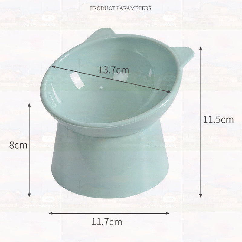 Μπολ για επιδόρπιο κατοικίδιων Μπολ Γάτα Μπολ Ψηλό πόδι για σκύλο Προστατευτικό λαιμού για τροφές κατοικίδιων γατών Μπολ με νερό για τροφές για κατοικίδια Αξεσουάρ Binaural Pet Feeding Cat