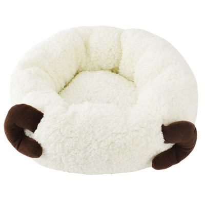 Long Pcute Lush Pet Bed Cat Super Soft Bed For Dogs Kennel Round Winter Warm Sleeping Puppy Cushion Mat Portable Cat Supplies
