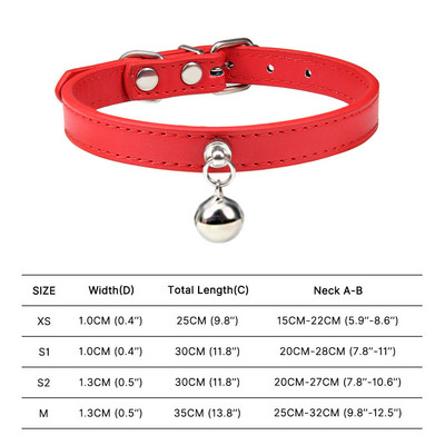 Πολύχρωμο κολάρο γάτας με κουδούνι κολιέ ασφαλείας για γατάκι Δερμάτινο κολάρο κουταβιού για αξεσουάρ μικρού σκύλου Rabbit Chihuahua Ρυθμιζόμενο
