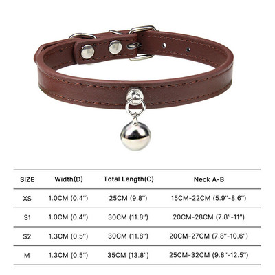Πολύχρωμο κολάρο γάτας με κουδούνι κολιέ ασφαλείας για γατάκι Δερμάτινο κολάρο κουταβιού για αξεσουάρ μικρού σκύλου Rabbit Chihuahua Ρυθμιζόμενο