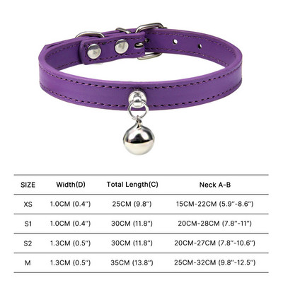 Πολύχρωμο κολάρο γάτας με κουδούνι κολιέ ασφαλείας για γατάκι Δερμάτινο κολάρο κουταβιού για αξεσουάρ μικρού σκύλου Rabbit Chihuahua Ρυθμιζόμενο