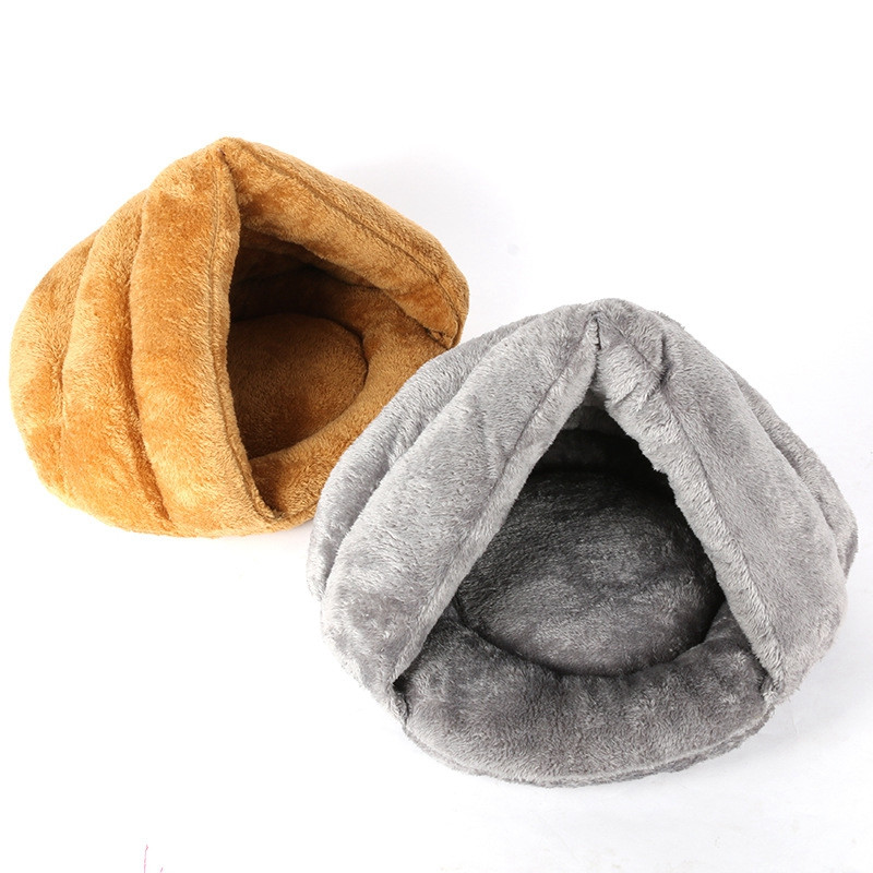 Talv 2 ühes kassivoodiga maja puuvillane plüüsist koeravoodi sõõrikukoobas kaisu soe magamiskott diivanipadi pesa väikestele kutsikatele kassipoeg