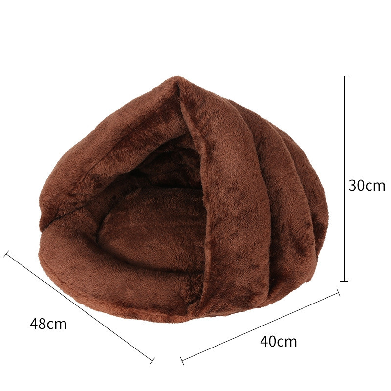Talv 2 ühes kassivoodiga maja puuvillane plüüsist koeravoodi sõõrikukoobas kaisu soe magamiskott diivanipadi pesa väikestele kutsikatele kassipoeg