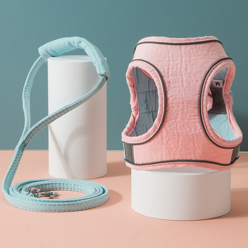 Σετ λουριών και λουριών γάτας για λουρί για διαφυγή Εξάρτυση γιλέκου γάτας με αντανακλαστικό μαλακό γιλέκο με ρυθμιζόμενη λωρίδα για κουτάβι γατούλα