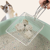 Deșeuri de pisici Lopă pentru curățarea animalelor de companie Litierul pentru pisici Filtru de lopată Cutie de gunoi pentru pisici Curățarea deșeurilor de pisici Galvanizare Metal Curățare Fără reziduuri