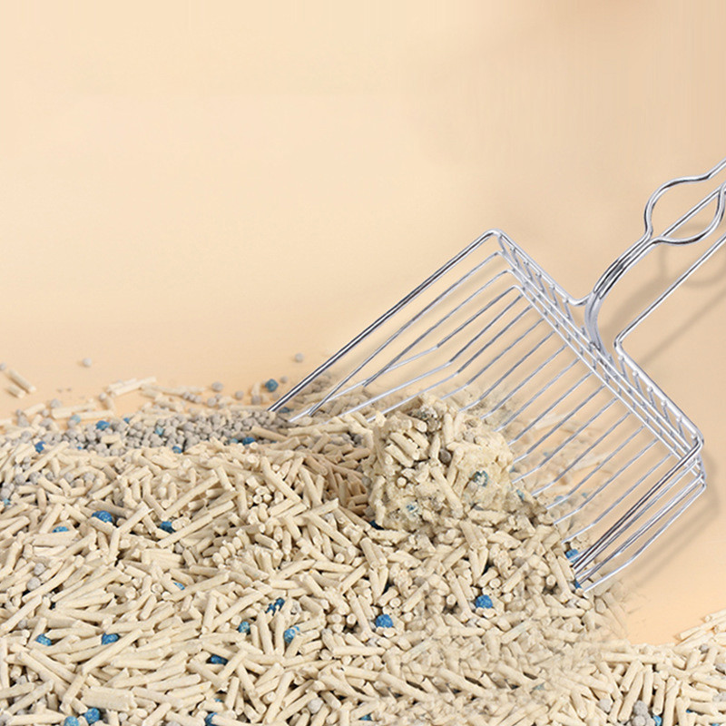 Deșeuri de pisici Lopă pentru curățarea animalelor de companie Litierul pentru pisici Filtru de lopată Cutie de gunoi pentru pisici Curățarea deșeurilor de pisici Galvanizare Metal Curățare Fără reziduuri