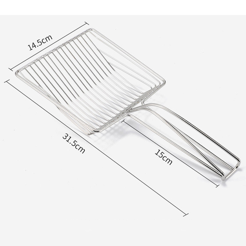 Deșeuri de pisici Lopă pentru curățarea animalelor de companie Litierul pentru pisici Filtru de lopată Cutie de gunoi pentru pisici Curățarea deșeurilor de pisici Galvanizare Metal Curățare Fără reziduuri