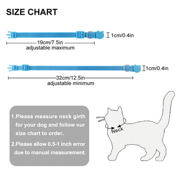 Ρυθμιζόμενο Προσαρμοσμένο Όνομα Nylon Cat Personalized Id Collar Bell Products Pet Products Small Fast Breakaway Unisex Gatten Supplies Tag Cat