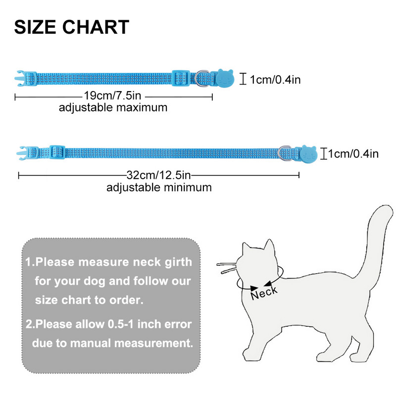 Ajustabil Personaliza Nume Nylon Pisică Guler ID personalizat Clopoțel Produse pentru animale de companie Mic Fast Breakaway Accesorii unisex pentru pisoi Etichetă pentru pisici