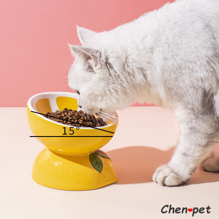 Νέα σχέδια Χαριτωμένα σχήματα φρούτων Μπολ για τροφές για κατοικίδια Κεραμικά Μπολ Καρπούζι λεμόνι για γάτες Μικρές τροφές για σκύλους Τροφοδοσία νερού Προμήθειες για κατοικίδια