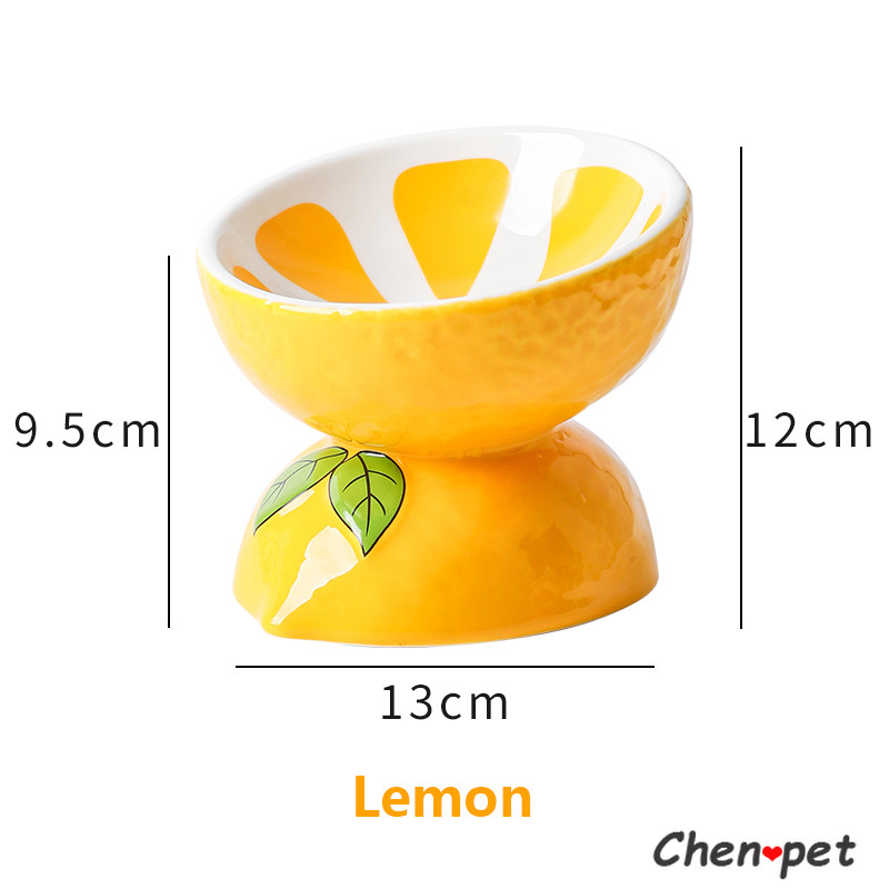 Νέα σχέδια Χαριτωμένα σχήματα φρούτων Μπολ για τροφές για κατοικίδια Κεραμικά Μπολ Καρπούζι λεμόνι για γάτες Μικρές τροφές για σκύλους Τροφοδοσία νερού Προμήθειες για κατοικίδια