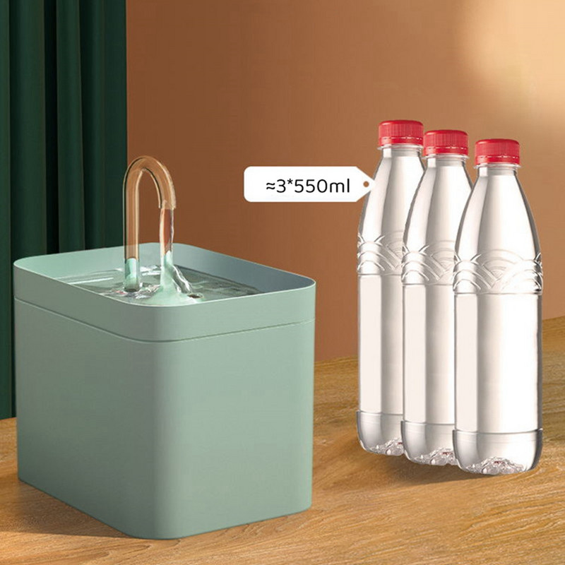 Filtru automat pentru fântână de apă pentru pisici, 1,5 L, electric USB, mute, bol pentru băutură pentru pisici, dozator pentru băutură pentru pisici, filtru de apă