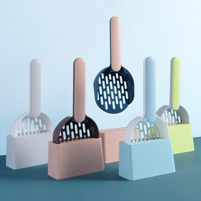 Plastmasas kaķu pakaišu liekšķere kaķu pakaišu lāpsta kaķu pakaišu lāpsta kaste mājdzīvnieku tualetes tīrīšanai Izturīga mājdzīvnieku tīrīšanas lāpsta