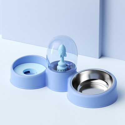 Uus armas multikas roostevabast terasest koerakauss kassikauss topeltkauss, suure mahutavusega automaatne libisemisvastane toit, veekauss Lemmikloomatarbed