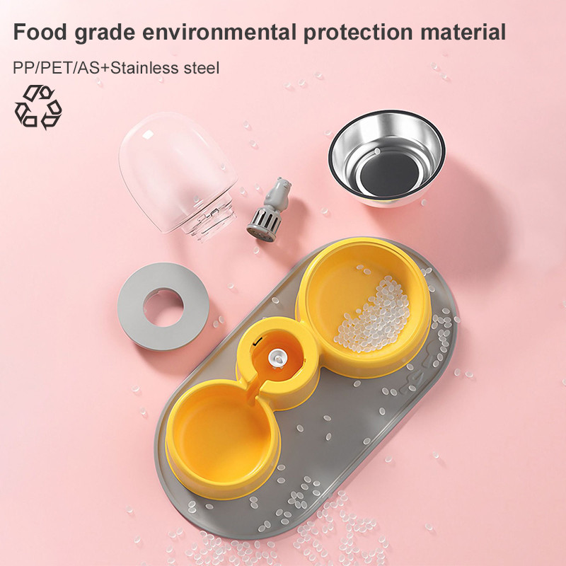 Uus armas multikas roostevabast terasest koerakauss kassikauss topeltkauss, suure mahutavusega automaatne libisemisvastane toit, veekauss Lemmikloomatarbed