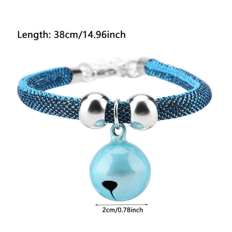 Εξατομικευμένο κολιέ για γάτες Ρυθμιζόμενο μικρό γατάκι σκυλάκι για κουτάβι Κουδούνι Χαριτωμένο νάιλον κολιέ επέκταση αλυσίδας προμήθειες για κατοικίδια γατάκια