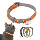 Guler pentru câini mici Produse pentru animale de companie Guler pentru pisici Colier Animale Accesorii Pudel Chihuahua Nylon Clopote reflectorizant Portocaliu Verde