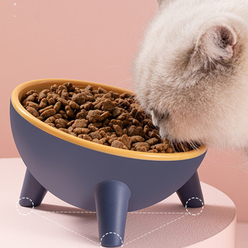 Ανυψωμένο κεκλιμένο υπερυψωμένο μπολ Pet Cats Dogs Πιάτο φαγητού νερού Πρόληψη αντιρροής Δοχείο τροφοδοσίας