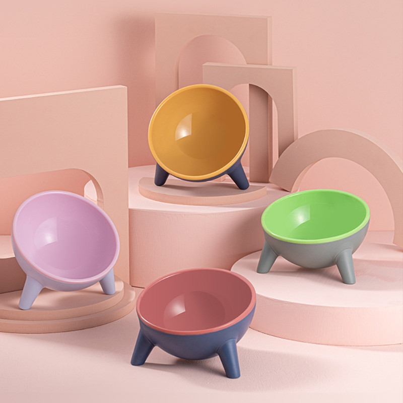 Bol ridicat, înclinat și înalt pentru animale de companie, pisici, câini, mâncare, vas de apă, recipient pentru dozator de hrănire, prevenirea refluxului