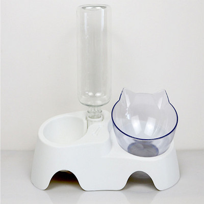 Neslīdoši kaķu bļodas Divkārši trauki ar paceltu lolojumdzīvnieku barību un ūdens trauki kaķiem Suņiem Barotāji Kaķu bļoda mājdzīvnieku piederumi Barības bļoda