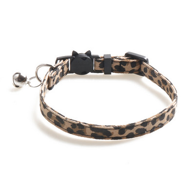 Leopard Print Bowknot Cat kaelarihm Reguleeritav pandlaga Kitty kikilips koos kellukestega Kutsikas Chihuahua Väikeste Koerte Kaelarihmad Lemmikloomatarbed
