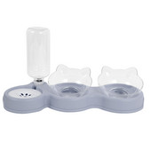 Μπολ για γάτες για κατοικίδια Αυτόματη τροφοδοσία Μπολ για γάτες για σκύλους με σιντριβάνι νερού Διπλό μπολ Ανασηκωμένο μπολ πιάτων για γάτες Μπολ