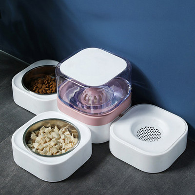 MADDEN Dogs Automatic Feeder 3 IN 1 Cat Bowls Water Fountain Indoor Kitten Feeding Drinker Χωρητικότητα φίλτρου Δοχείο τροφοδοσίας κατοικίδιων