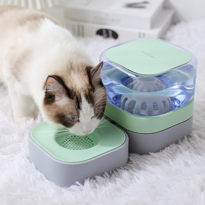 MADDEN Dogs Automatic Feeder 3 IN 1 Cat Bowls Water Fountain Indoor Kitten Feeding Drinker Χωρητικότητα φίλτρου Δοχείο τροφοδοσίας κατοικίδιων