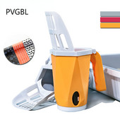 Lopătă pentru așternut pentru pisici Lopată integrată detașabilă pentru așternut pentru pisici cu suport pentru sac încorporat, instrument de curățare a toaletei pentru pisici cu 15 saci de caca