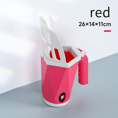 Lopătă pentru așternut pentru pisici Lopată integrată detașabilă pentru așternut pentru pisici cu suport pentru sac încorporat, instrument de curățare a toaletei pentru pisici cu 15 saci de caca