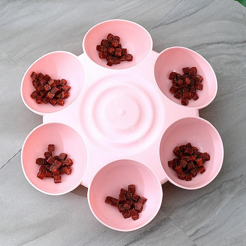 Višenamjenska posuda za hranjenje vode za piće odgovarajuće visine Kućni ljubimac Mačka sa 6 rešetki Petals zdjelice