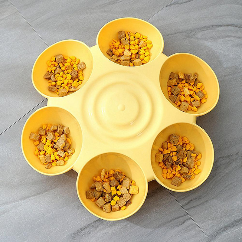 Višenamjenska posuda za hranjenje vode za piće odgovarajuće visine Kućni ljubimac Mačka sa 6 rešetki Petals zdjelice