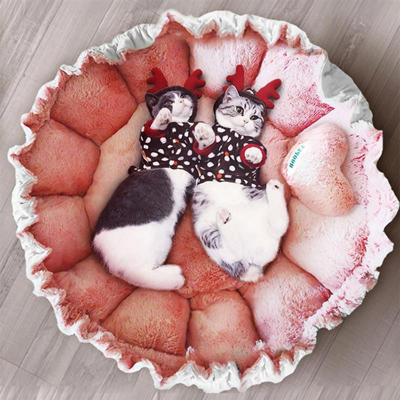 Creativ, moale, cald, pat pentru animale de companie, cu dublă utilizare, reglabil, cu șnur, pernă pentru animale de companie, pentru pisici, căței, accesorii pentru animale de companie