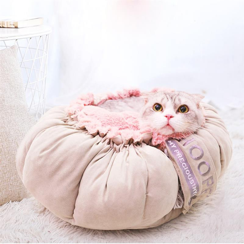 Creativ, moale, cald, pat pentru animale de companie, cu dublă utilizare, reglabil, cu șnur, pernă pentru animale de companie, pentru pisici, căței, accesorii pentru animale de companie