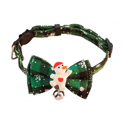 Guler pentru animale de companie de Crăciun, cu cataramă pentru cap de pisică, guler pentru pisicuță, cu clopoțel, copac de Crăciun, elan, om de zăpadă, guler pentru câine, pisică, gât, accesorii pentru animale de companie