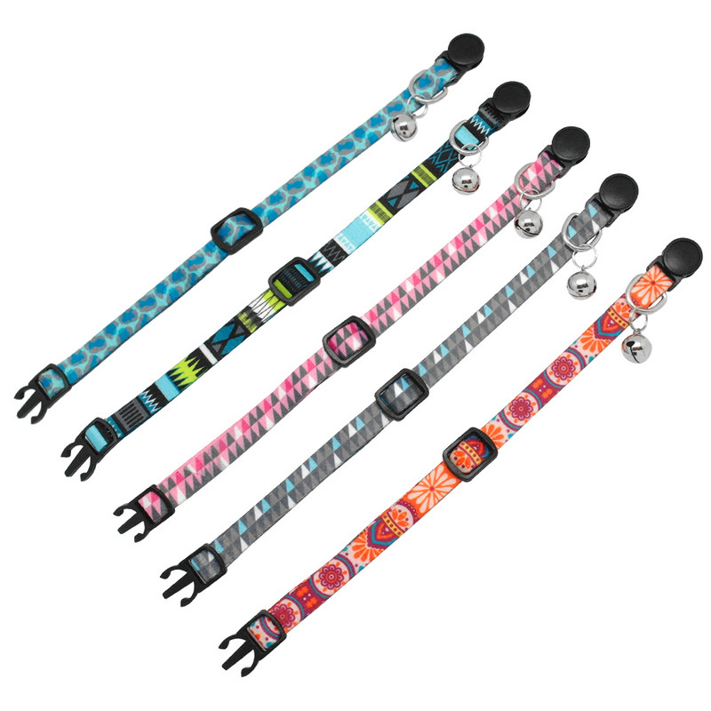 Guler pentru pisici cu eliberare rapidă cu clopoțel Guler personalizat pentru pisoi Colier de siguranță pentru pisici care se desprinde Etichetă de identificare cu pește gravată gratuit Plăcuță de identificare