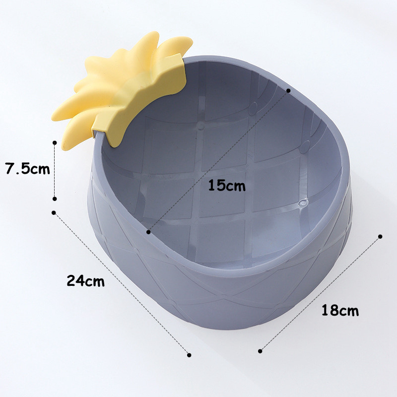 Lemmikkasside toitmiskauss Armsa ananassi kujuga plastist ühe kausiga libisemiskindel Vastupidav veekauss Väikese koera kassi toitmistarbed
