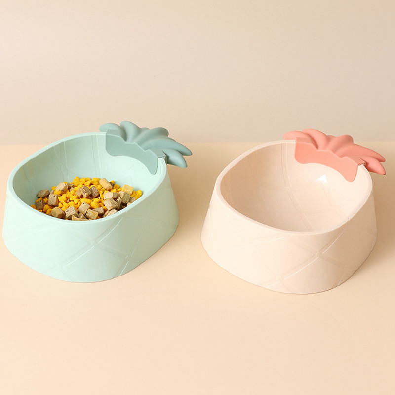 Lemmikkasside toitmiskauss Armsa ananassi kujuga plastist ühe kausiga libisemiskindel Vastupidav veekauss Väikese koera kassi toitmistarbed