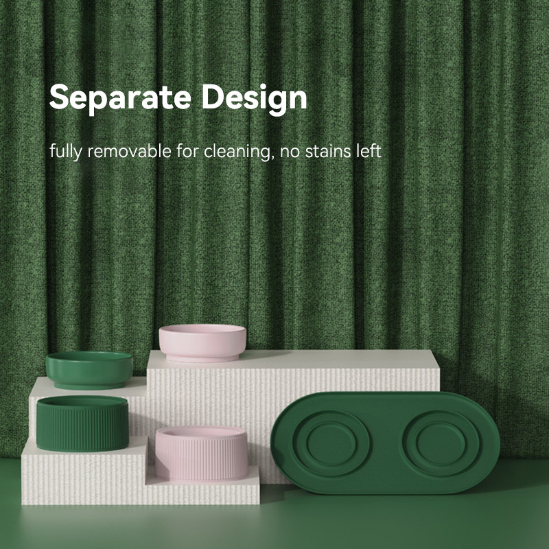 Cat Ceramic Bowl Dogs Διπλοί τροφοδότες νερού με βάση Nordic Pet Eleved Drinking Bowls Αξεσουάρ τροφών για γάτες