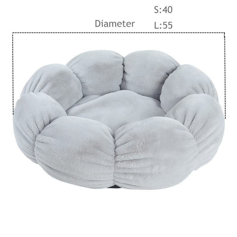 Mekana mačja kućica Slatki mačji krevet u obliku cvijeta Kratki plišani zimski jastuci za pse Toplo gnijezdo za štene