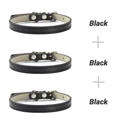 3 buc/lot guler moale din piele PU pentru pisici, culoare solidă, colier pentru cățeluș, guler pentru pisici, accesorii pentru pisoi, accesorii pentru animale de companie Chihuahua XS/S/M