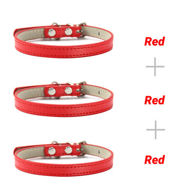 3 buc/lot guler moale din piele PU pentru pisici, culoare solidă, colier pentru cățeluș, guler pentru pisici, accesorii pentru pisoi, accesorii pentru animale de companie Chihuahua XS/S/M