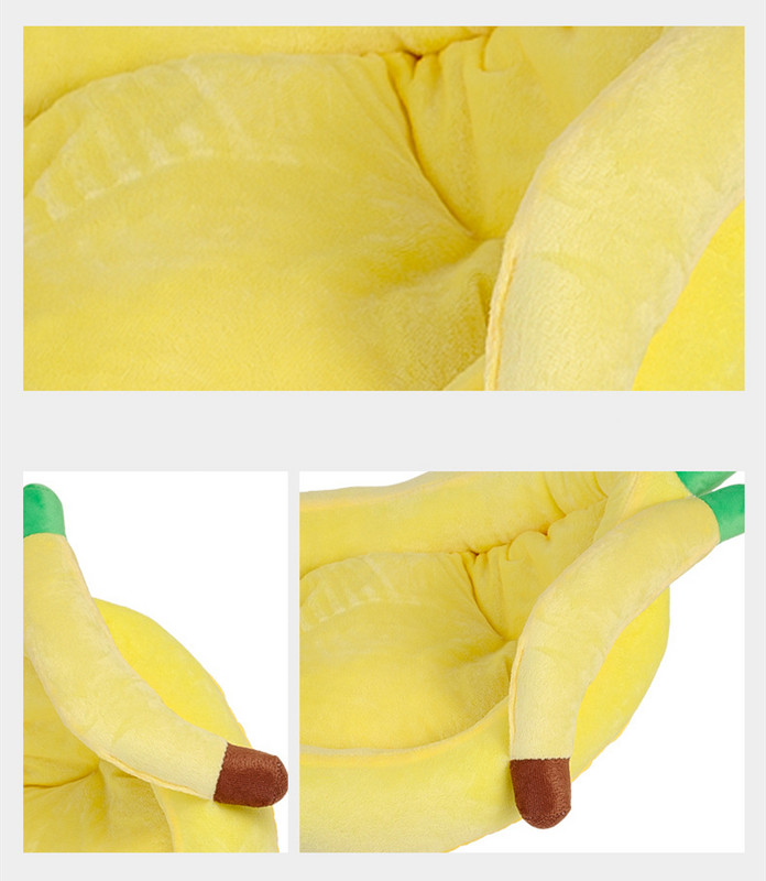 Κρεβάτι για σκύλους κατοικίδιων ζώων σε σχήμα μπανάνας σπιτάκι χαλάκι ανθεκτικό σε ρείθρο Doggy puppy μαξιλάρι Καλάθι ζεστό φορητό σκύλο προμήθειες για γάτα S/M/L