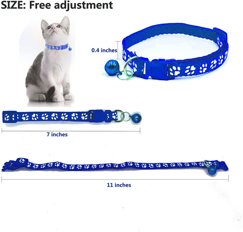 1 buc. guler colorat drăguț cu clopoței, cataramă reglabilă, guler pentru pisici, accesorii pentru animale de companie, guler personalizat pentru pisoi, accesoriu pentru câini mici