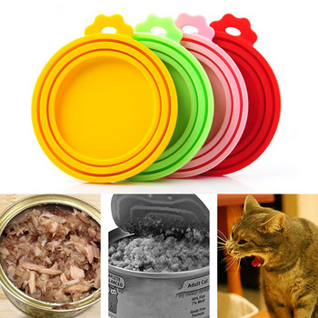 Силиконови капаци на консерви Запечатани хранилки Капак за кутии за храна за кученце Куче Съхранение на котки Горна капачка Капак за многократна употреба Здраве Ежедневни консумативи