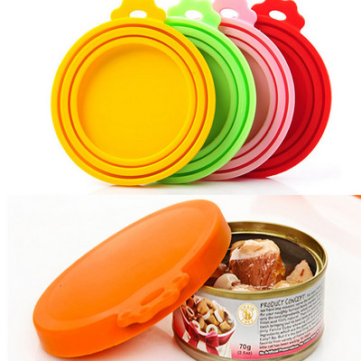 Silicone Canned Lid Sealed Feeders Food Can Lid for Puppy Dog Cat Storage Top Cap Reusable Cover Lid Health Pet Daily Supplies