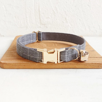 Guler personalizat pentru pisici cu papion cu clopoțel personalizat pentru cățeluș Colier pentru pisici gravat pentru cățel și pisicuță în carouri